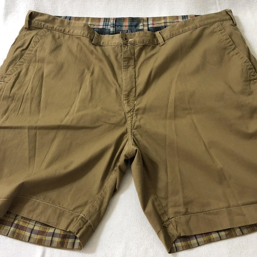 Polo Ralph Lauren Shorts Mens 48 Multicolor Plaid Chino Reversible 9 Inseam Big